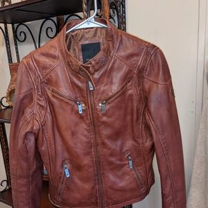 Mauritius butter soft leather bomber jacket